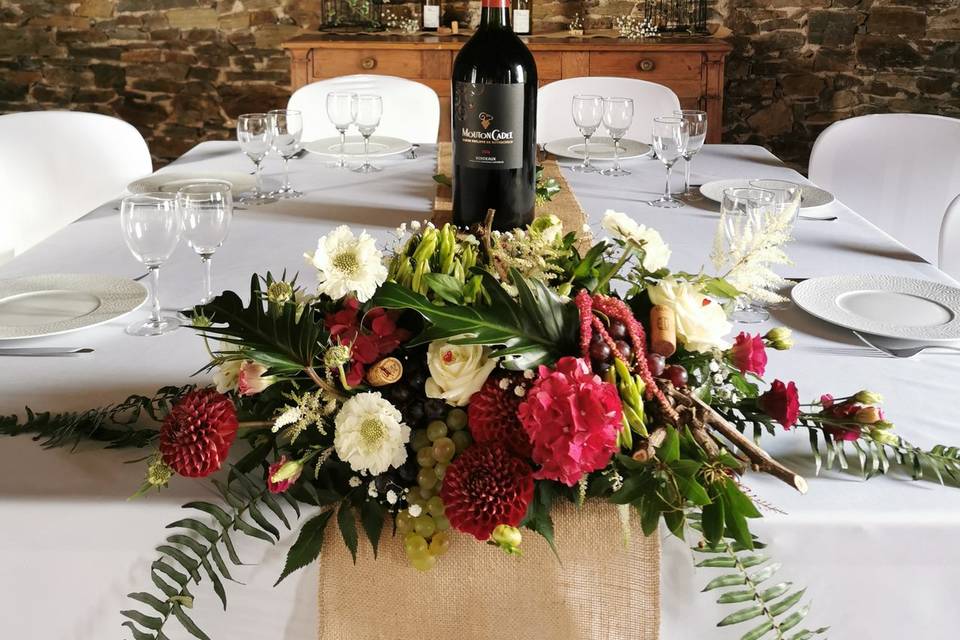 Mariage thème du vin