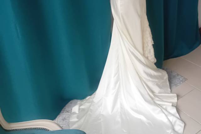 Robe sur-mesure satin duchesse