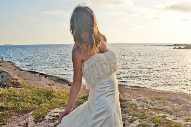 Robe satin duchesse 1850e