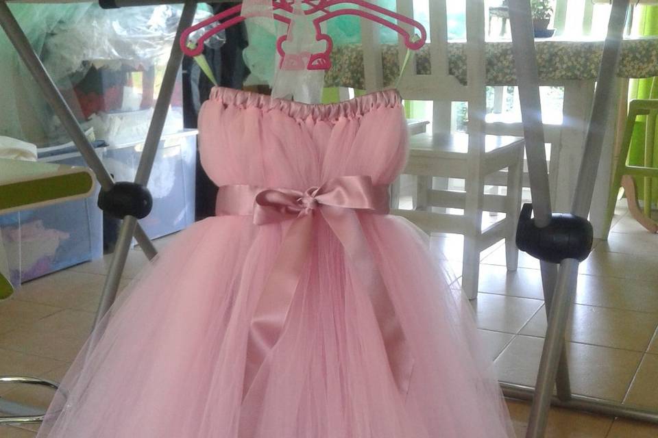 Robe en tulle fillette sur mes