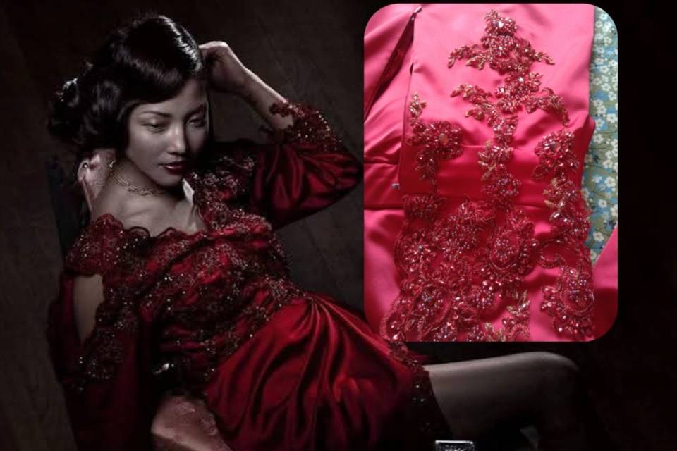 Sur mesure satin et dentelle