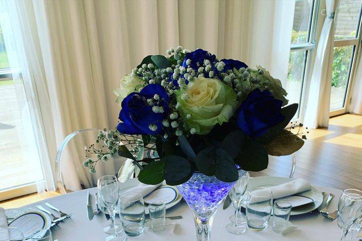 Bleu & blanc décoration floral