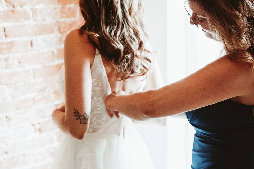 Préparatifs de la mariée