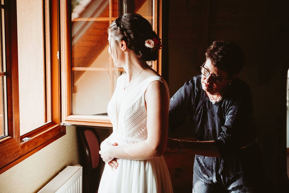 Préparatifs de la mariée