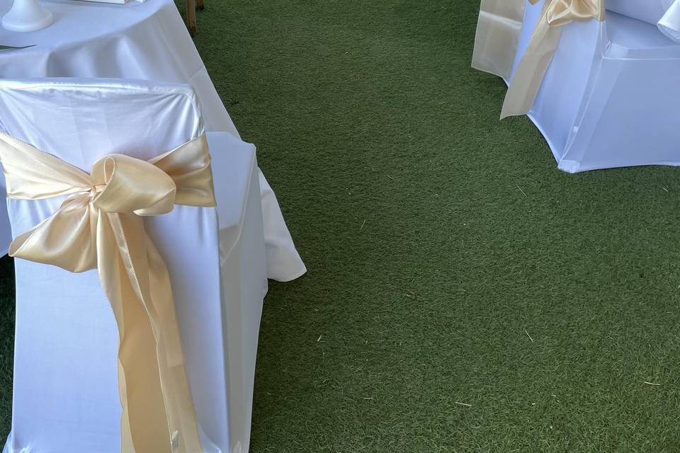 Déco champagne satin