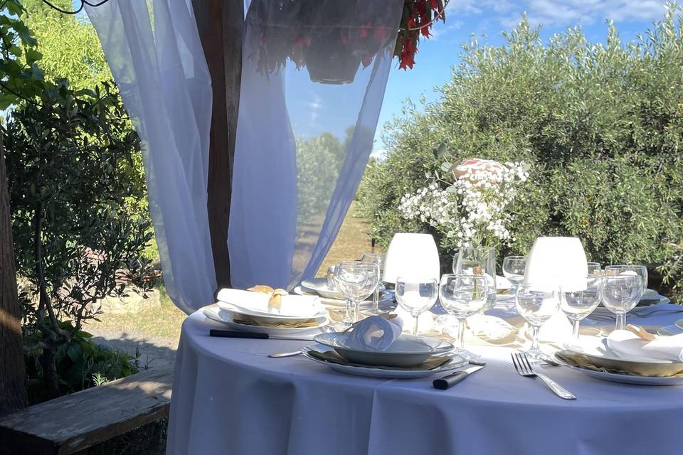 Déco champagne satin