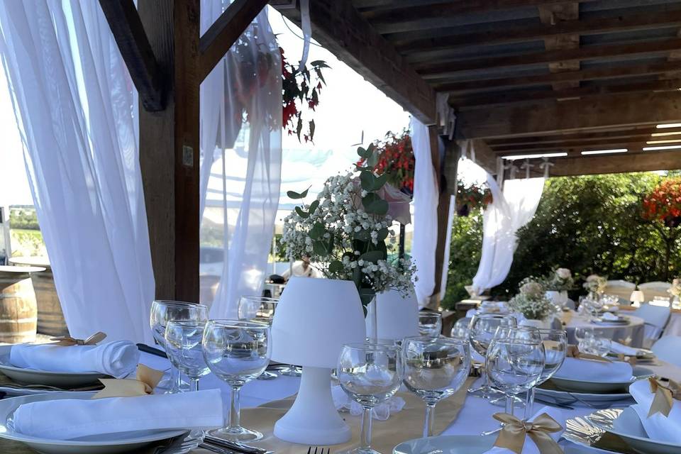 Déco champagne satin