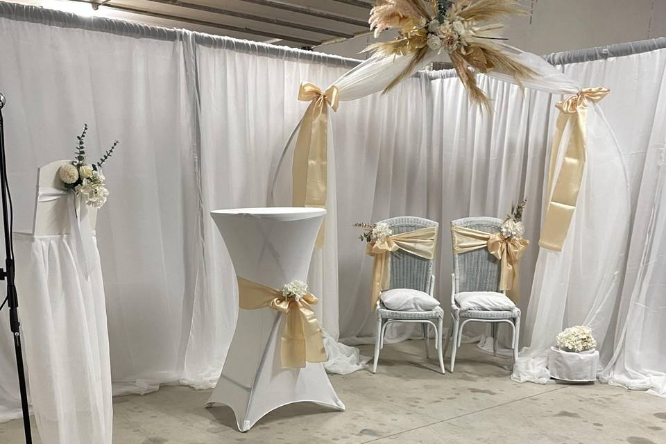 Déco champagne satin