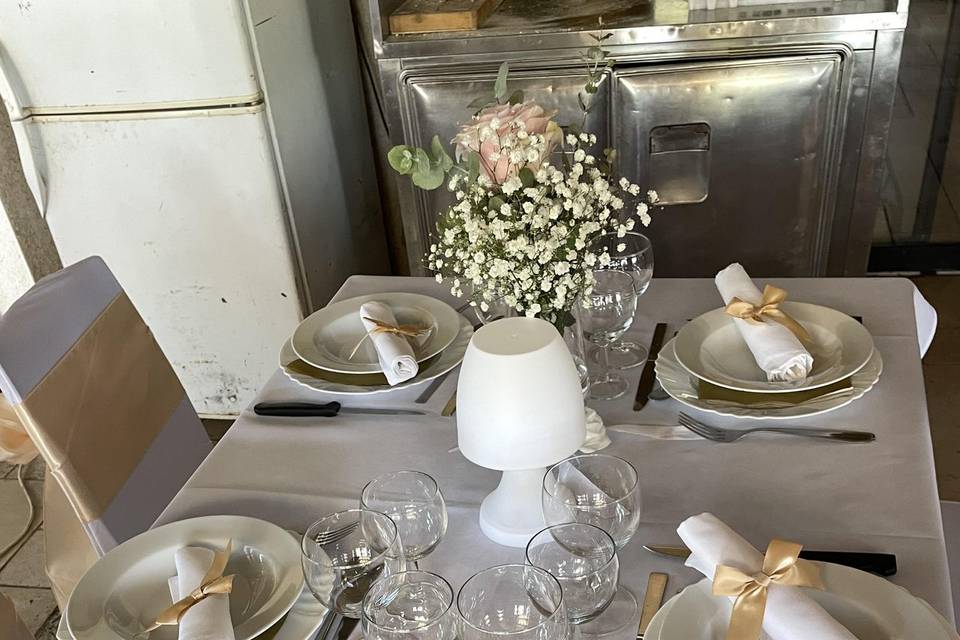 Déco champagne satin