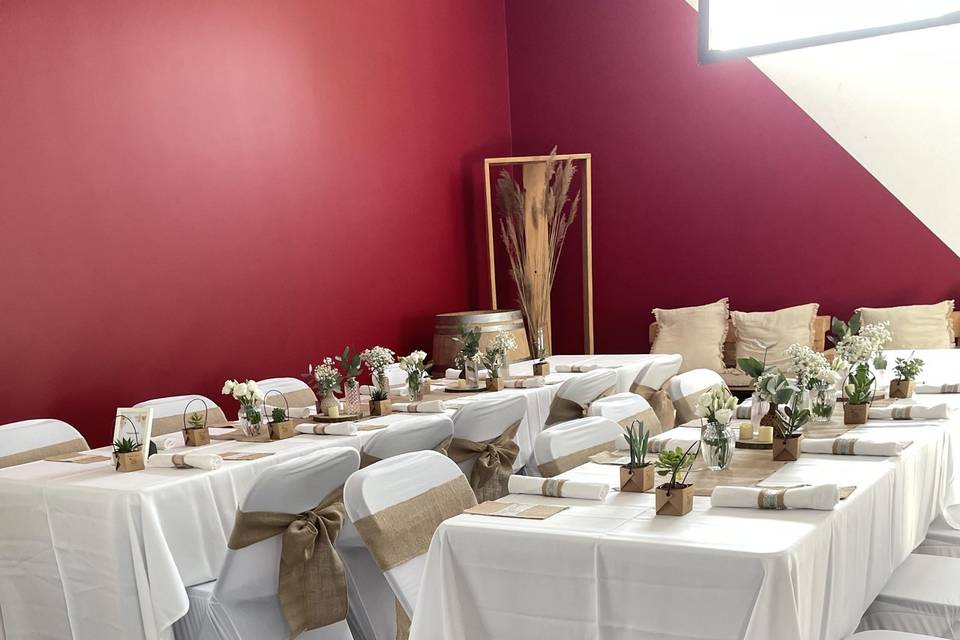 Déco vert rose pale