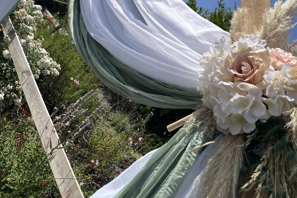 Déco bohême rose vert