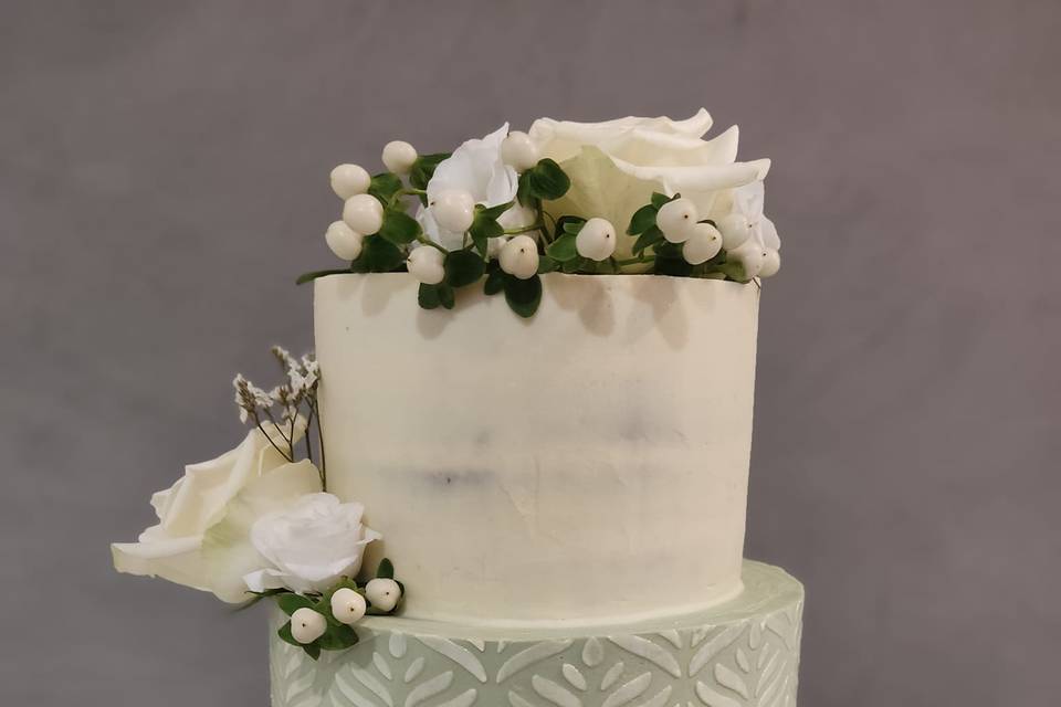 Wedding cake avec pochoir
