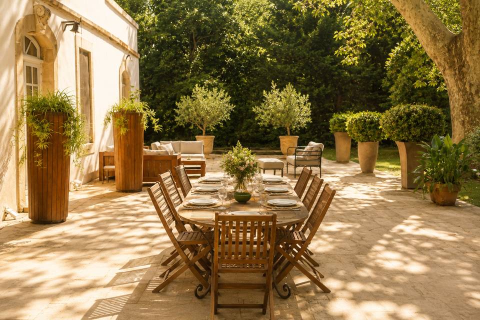 La terrasse de la villa Sarah