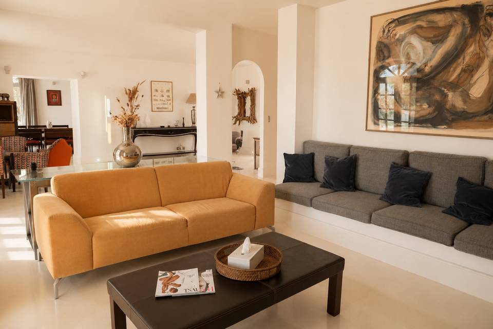Le salon de la villa Sarah