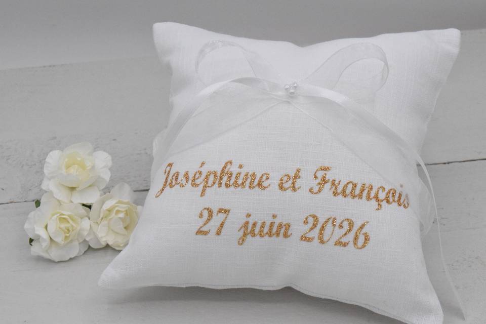 Porte alliance lin blanc
