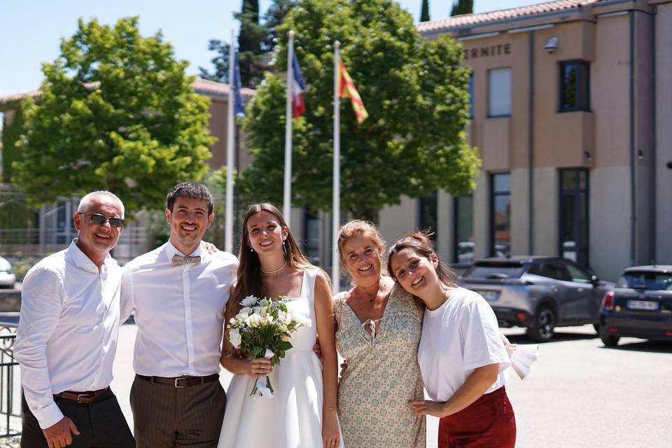 La famille réunie.