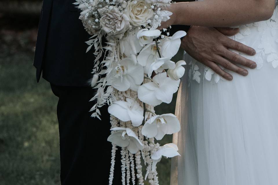 Bouquet de mariée cascade