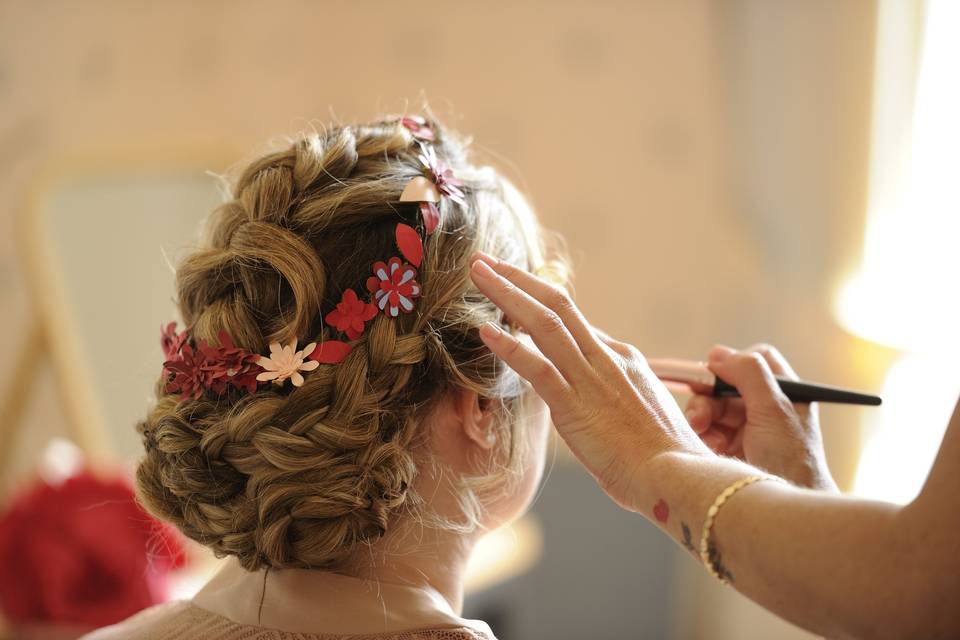 Couronne fleurs en papier