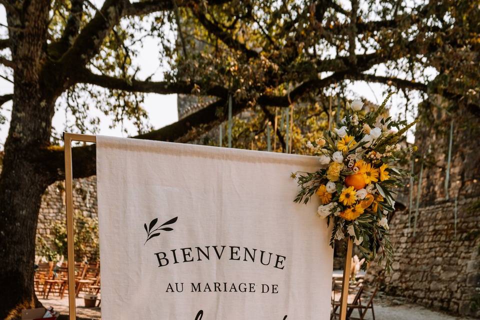 Panneau de bienvenue