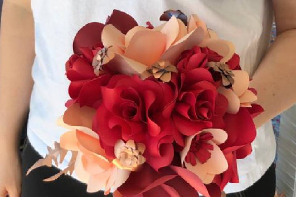Bouquet coloré en papier
