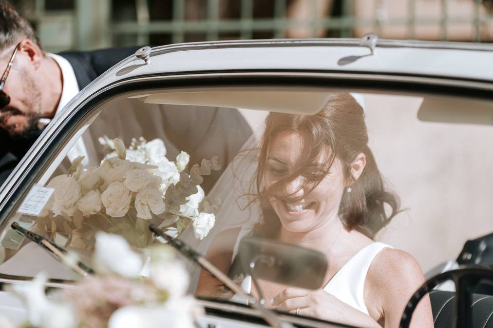 La mariée pour le départ