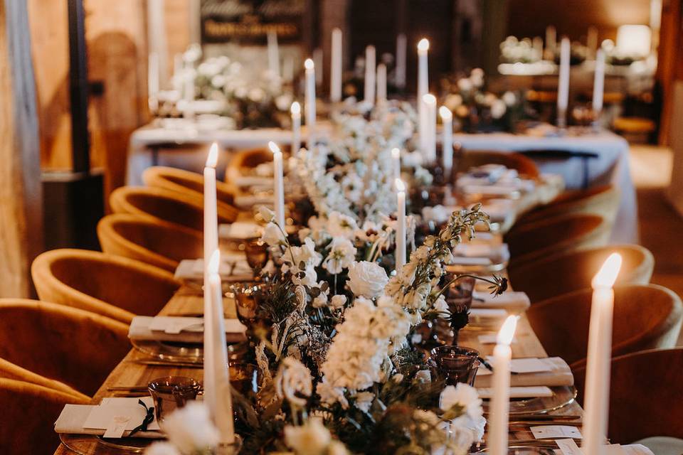 Décoration de mariage d'hiver