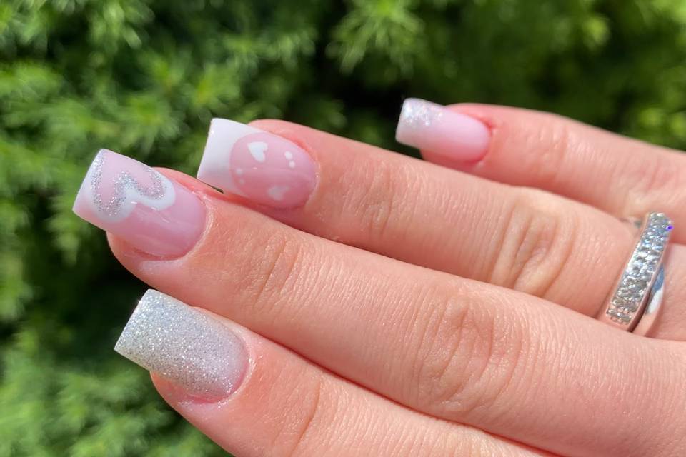 Extensions gel motifs coeurs