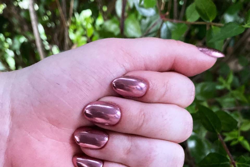 Gainage gel chrome rose