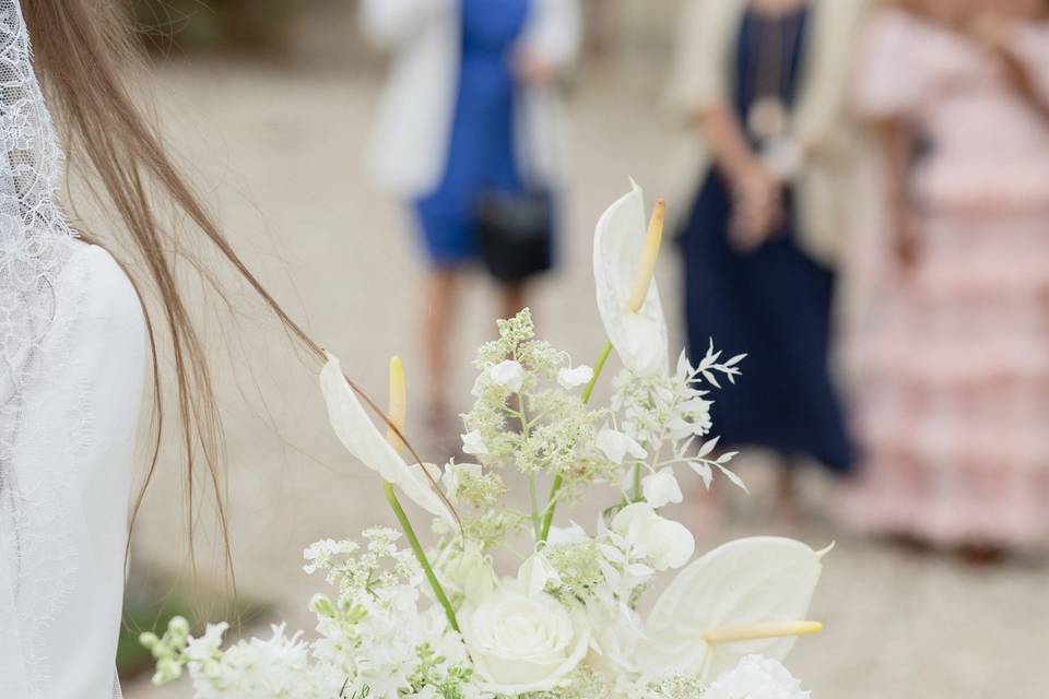 Bouquet de mariée white style