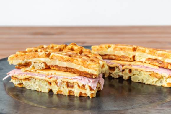 Gaufre jambon fromage