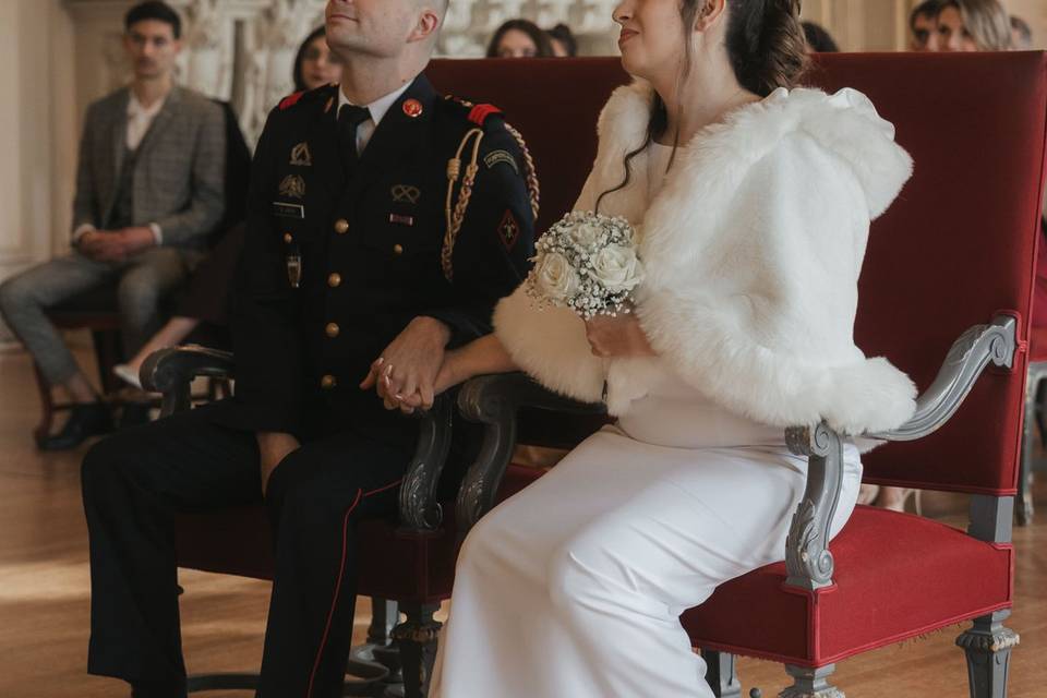 Cérémonie civile des mariés