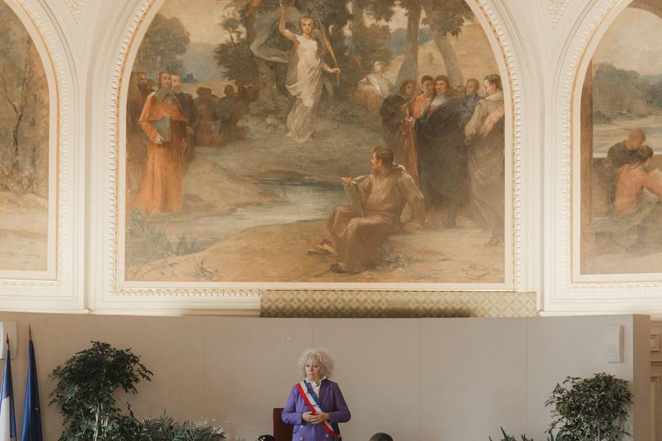 Cérémonie civile des mariés