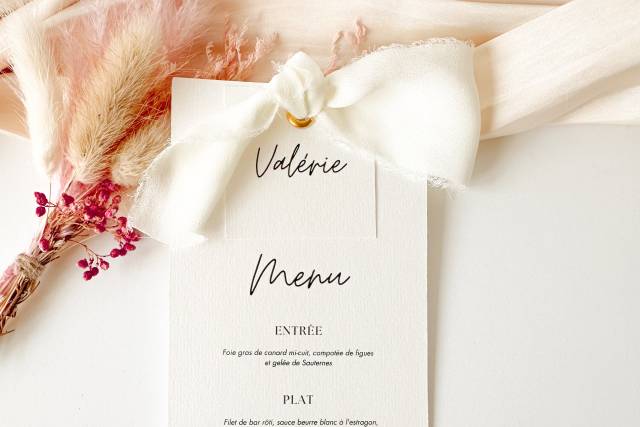 Menu et marque place