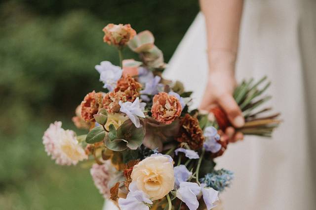 Bouquet de mariée printanier
