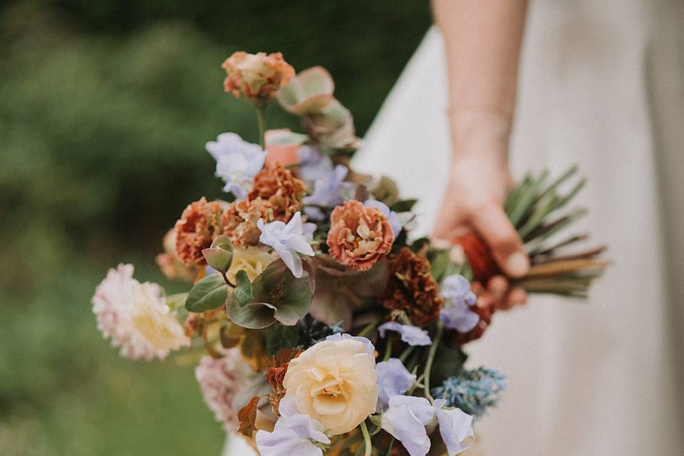 Bouquet de mariée printanier