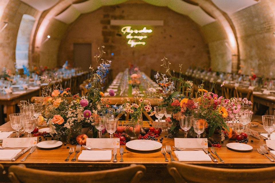 Centres de tables mariage