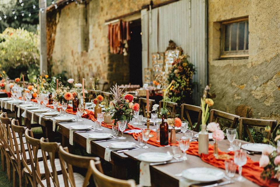 Longue tablée mariage