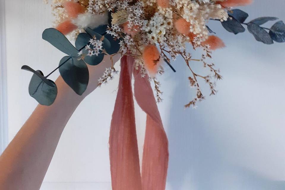 Bouquet de mariée en séché