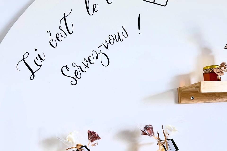 Panneau cadeaux invités