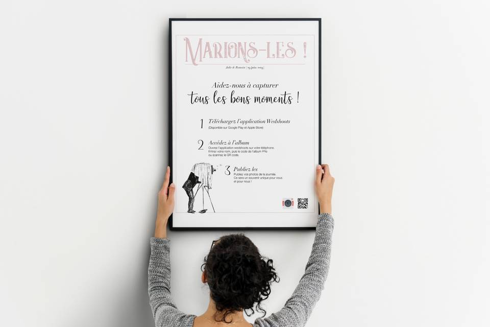 Affiche photos du mariage