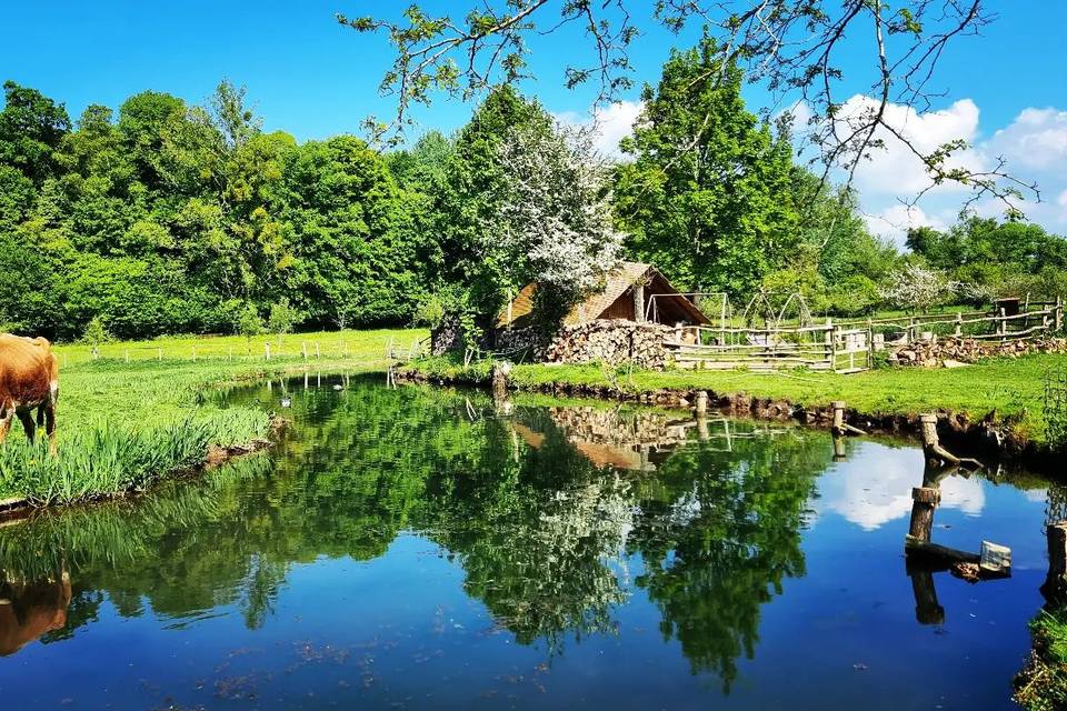 Lodge pieds dans l'eau