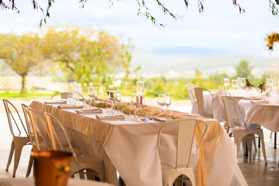 Table de fête dans patio