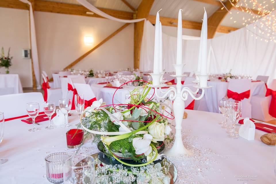 Mariage Blanc Rouge et Strass