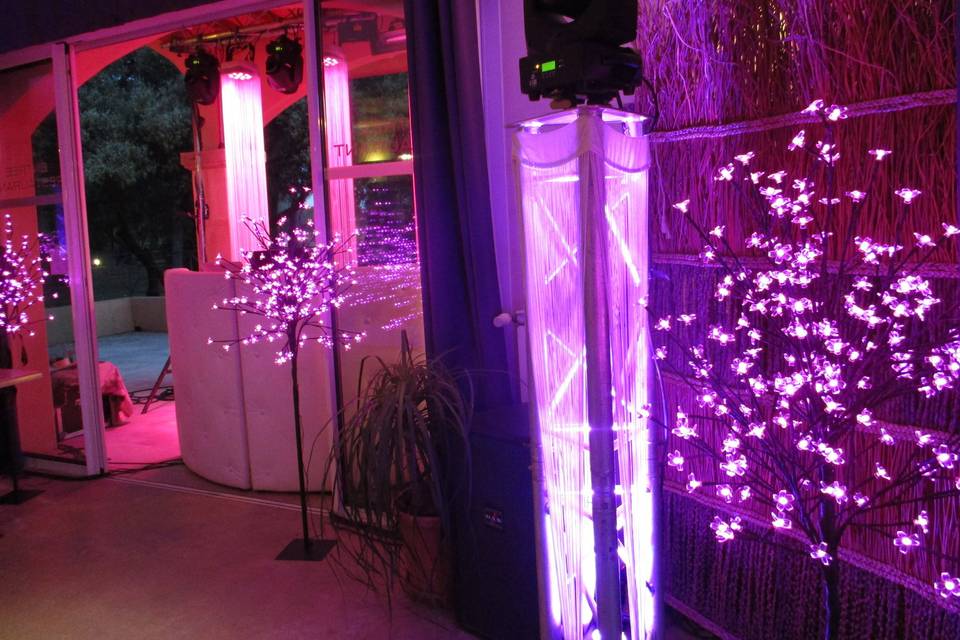 Décorations arbres à led