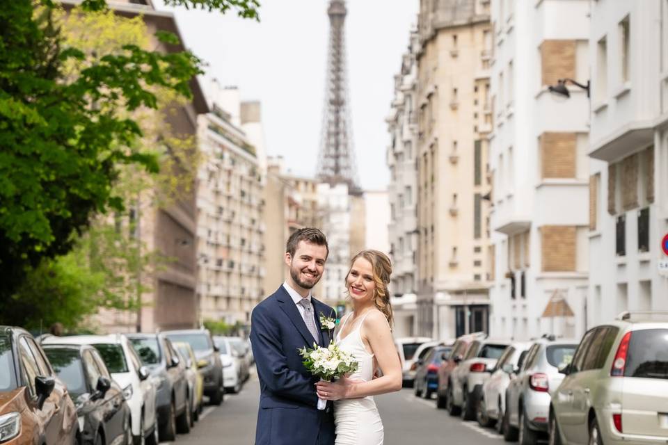 Jeune mariés, Tour Eiffel