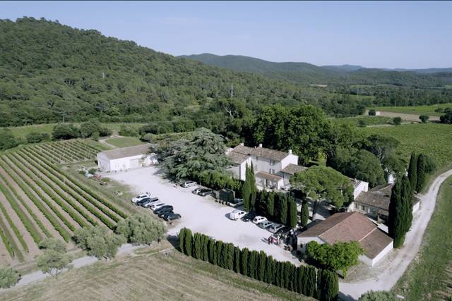 Plan en drone du domaine