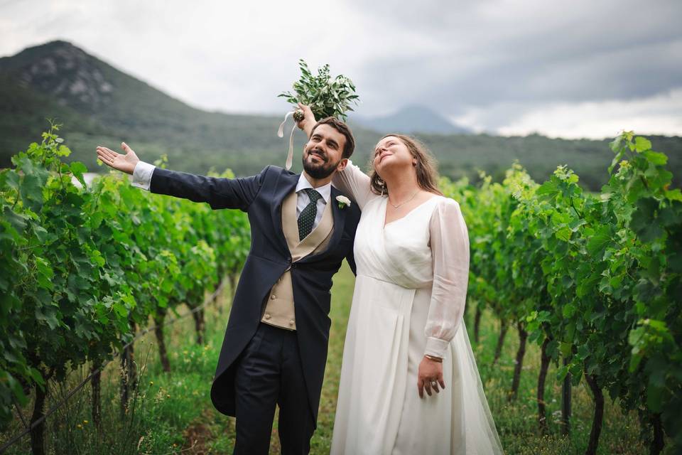 Séance photo dans le vignoble
