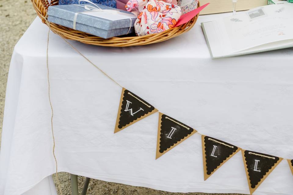 Table de bienvenue