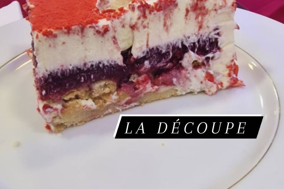 Entremet vanille framboises