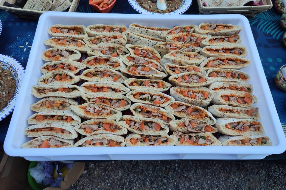 Demi pain chapati farci